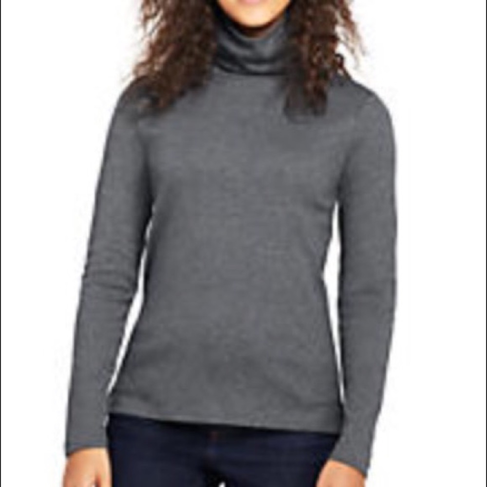 Lands End Medium Gray Turtleneck